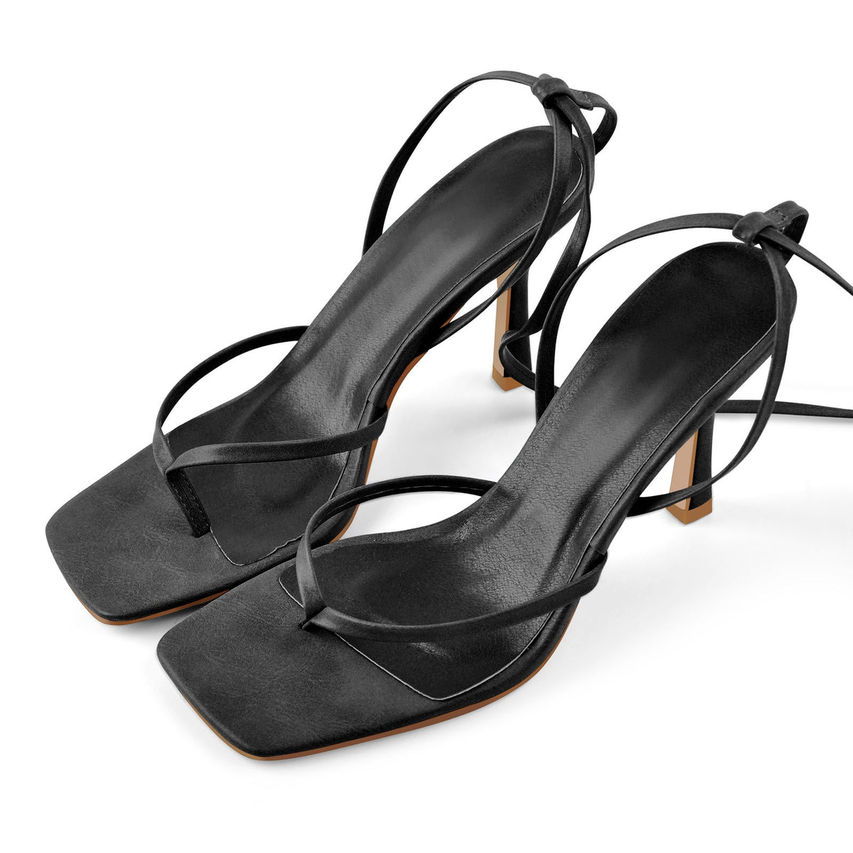 Flip Flop Thong Square Toe Lace Up Sandals | Onlymaker Popular