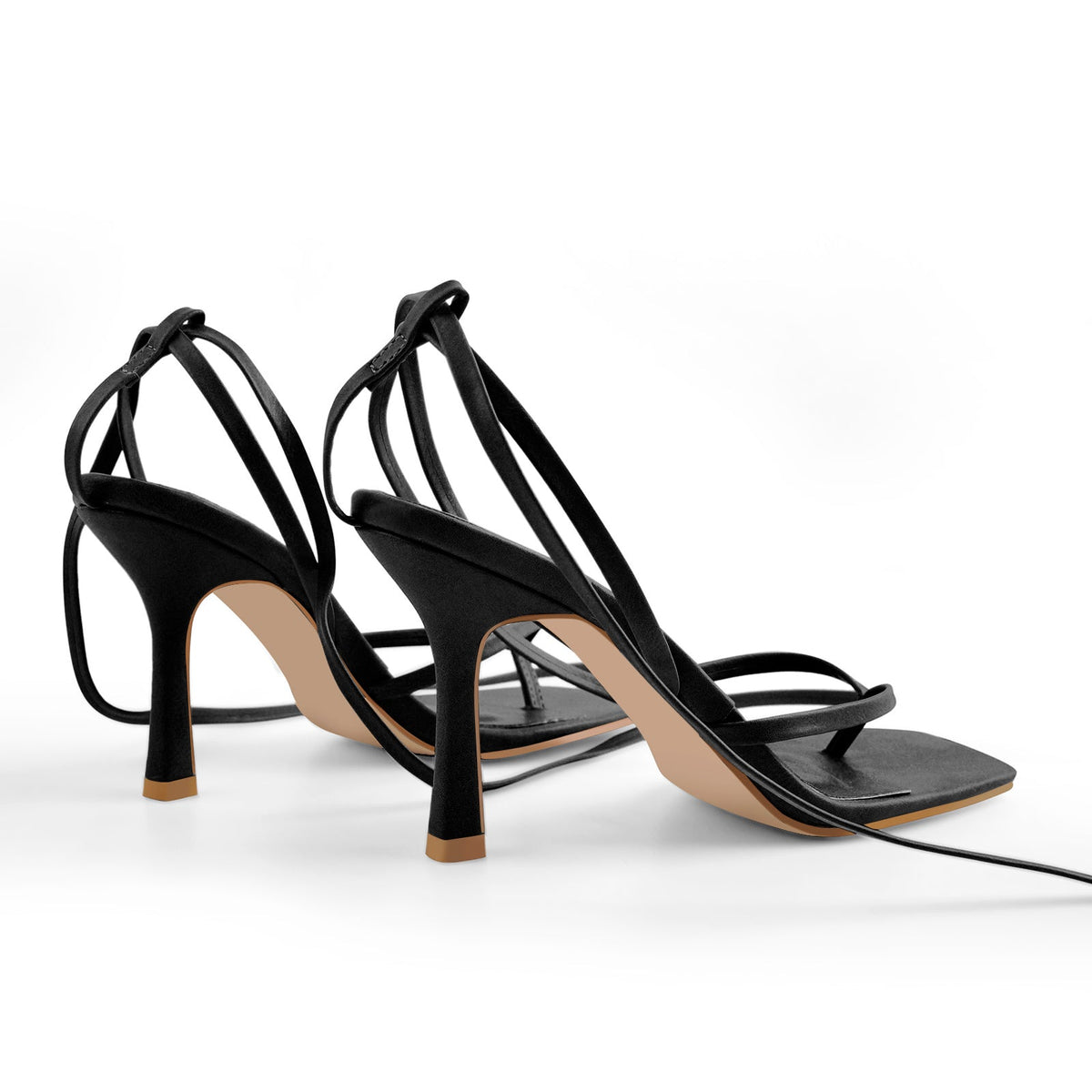 Flip Flop Thong Square Toe Lace Up Sandals | Onlymaker Popular
