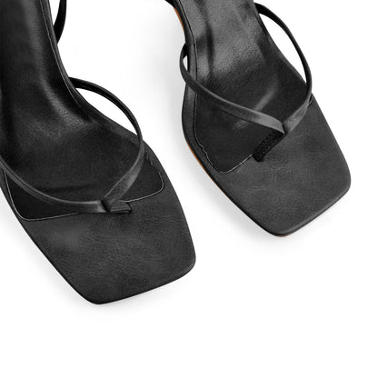Flip Flop Thong Square Toe Lace Up Sandals | Onlymaker Popular
