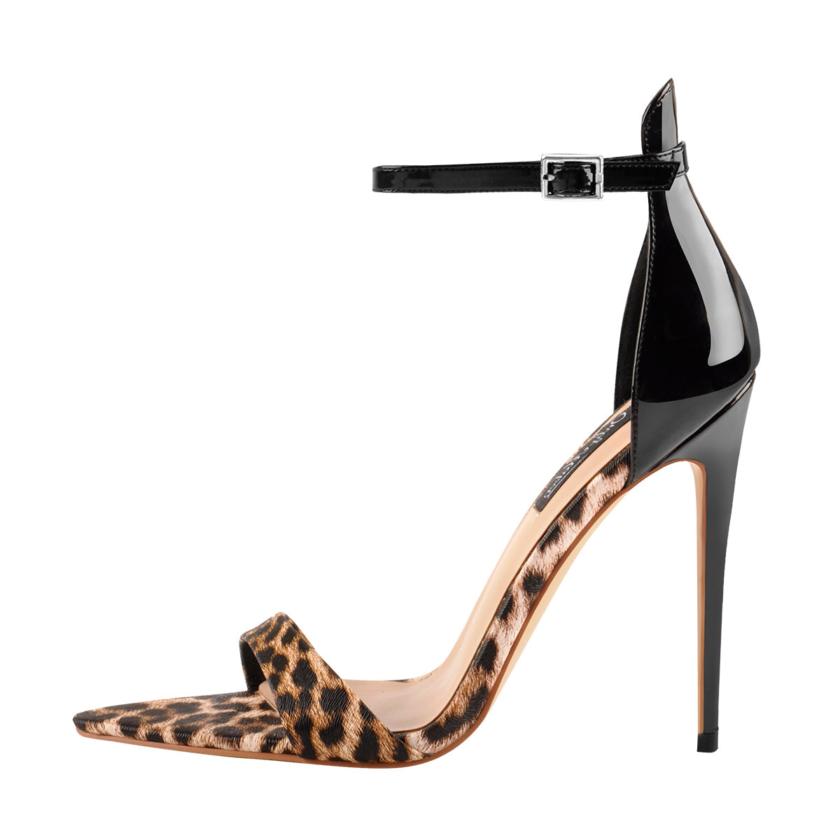 Pointy Open Toe Leopard Ankle Sandals | Onlymaker Great Value