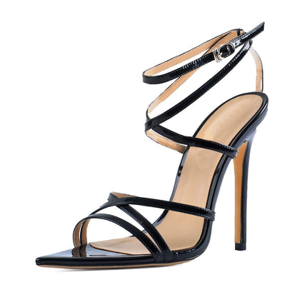 Gladiator Ankle Strap Pointed High Heels Sandals | Onlymaker Sale