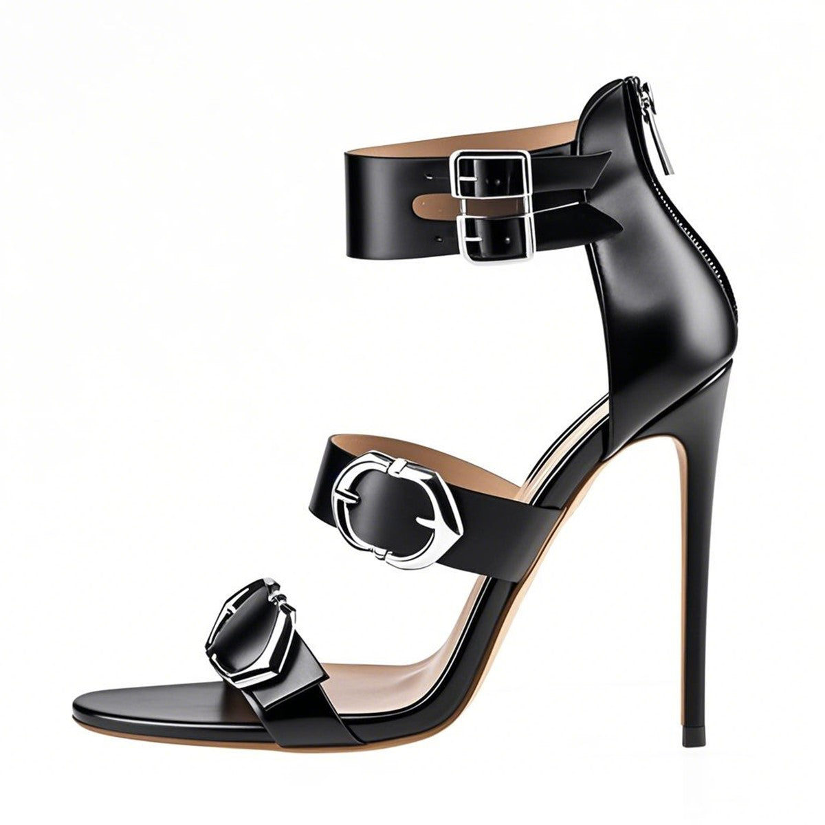 Ankle Strap Buckle Band Stilettos High Heel Sandals | Onlymaker Smart Buy