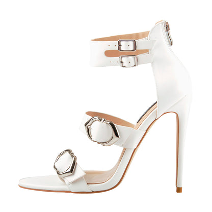 Ankle Strap Buckle Band Stilettos High Heel Sandals | Onlymaker Smart Buy