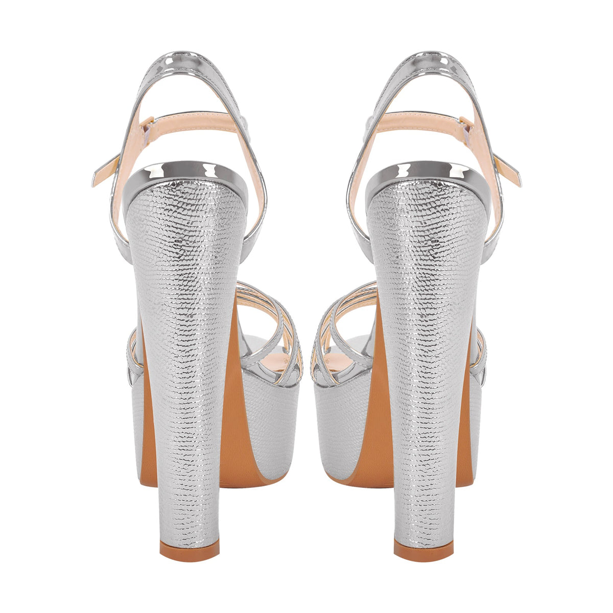Buckle Strap Platform Chunky High Heels Sandals | Onlymaker Trending