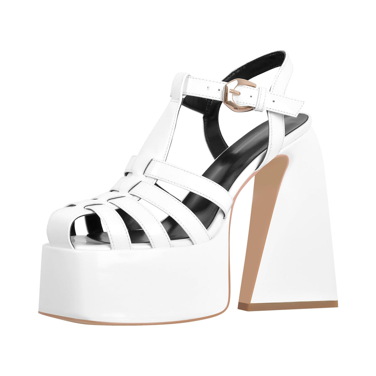 Platform Chunky High Heels Buckle Sandals | Onlymaker Hot Sale