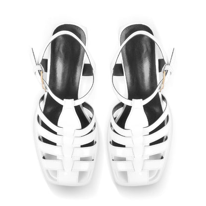 Platform Chunky High Heels Buckle Sandals | Onlymaker Hot Sale