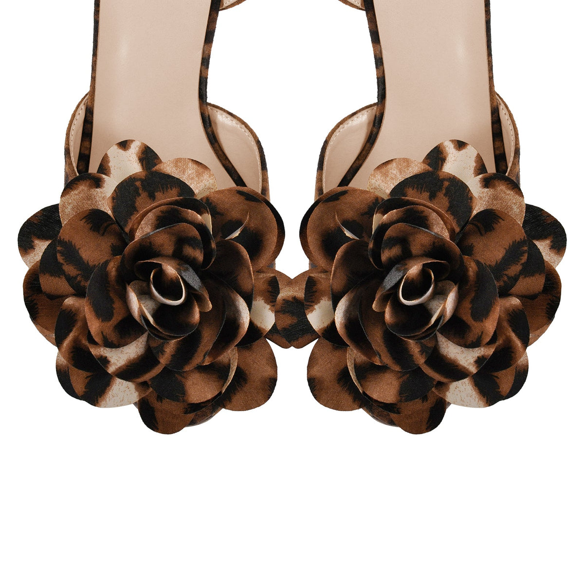 Leopard Platform Flower Ankle Strap Sandals | Onlymaker Hot Sale