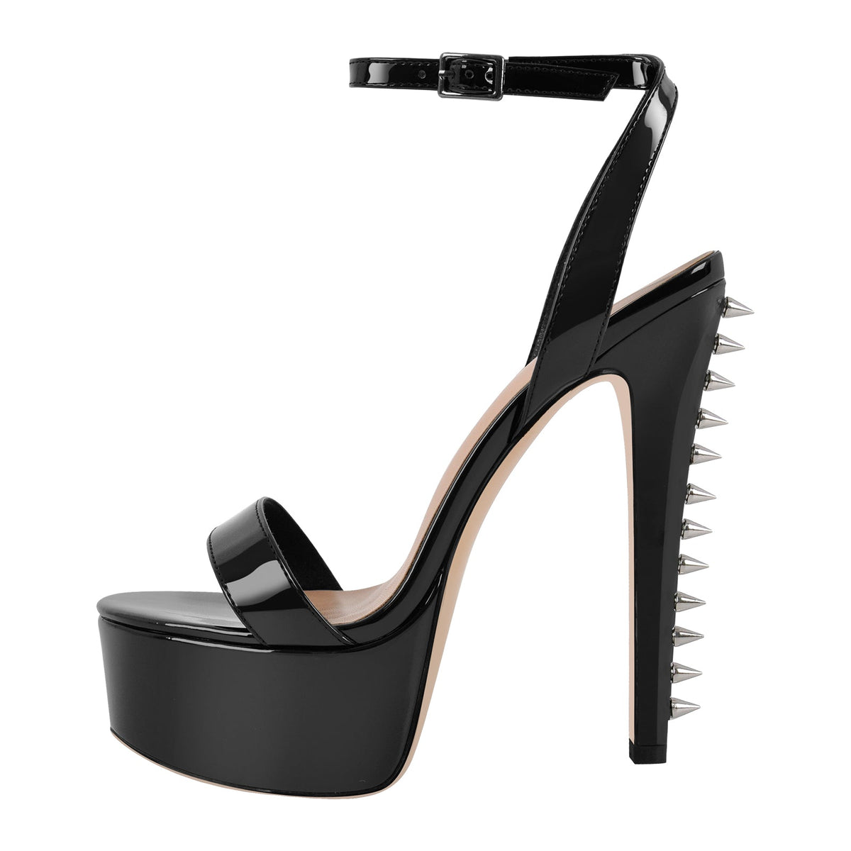 Platform Rivet Ankle Strap Stiletto Sandals | Onlymaker Deals