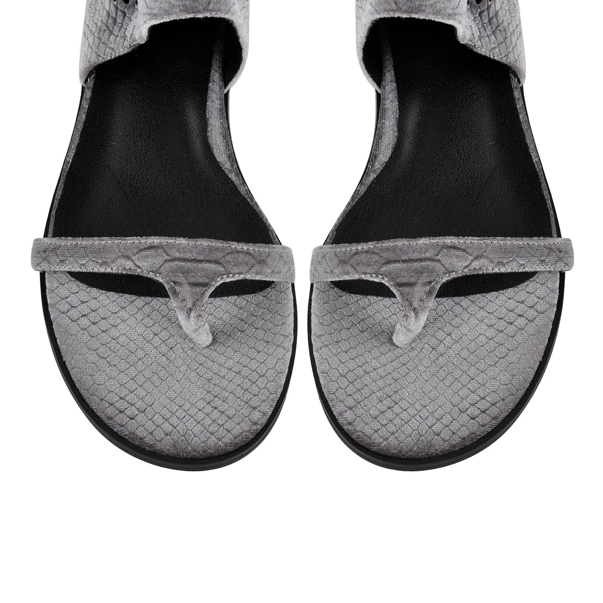Flip-Flop Buckle Cutout Flat Bootie Sandals | Onlymaker Essential