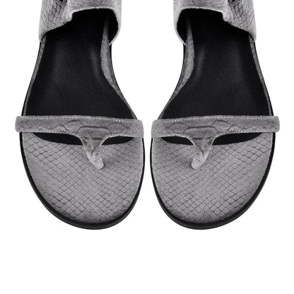 Flip-Flop Buckle Cutout Flat Bootie Sandals | Onlymaker Essential