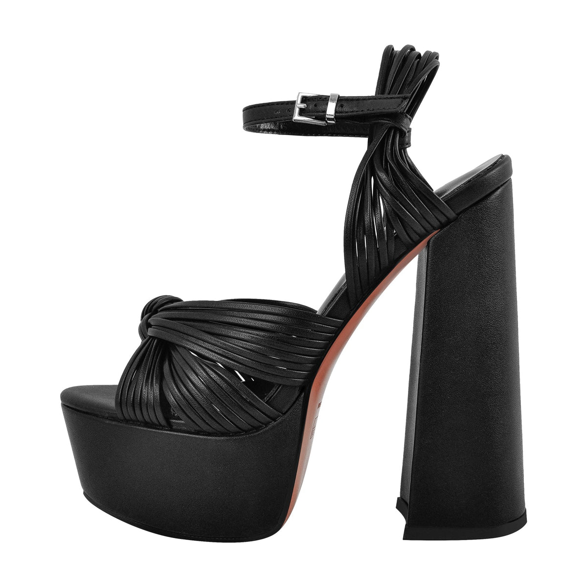 Platform Buckle Strap Chunky Heel Sandals | Onlymaker Everyday