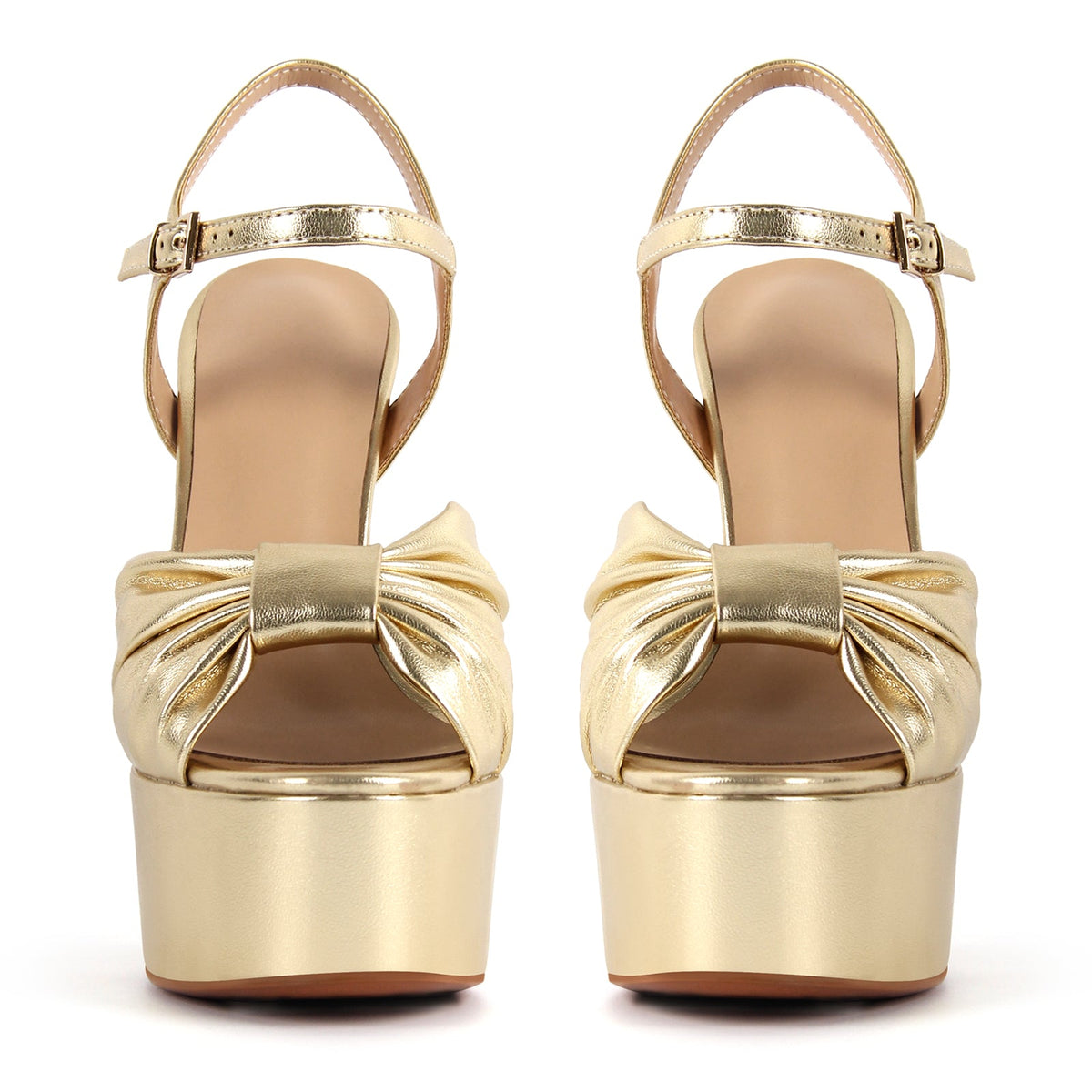 Platform Bowknot Buckle Strap Chunky Heel Sandals | Onlymaker Featured