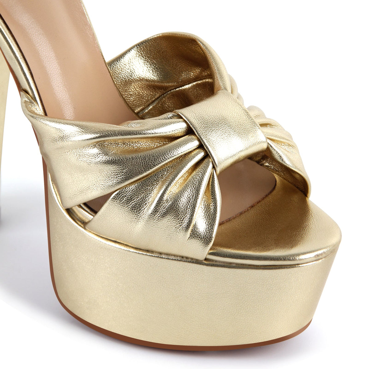Platform Bowknot Buckle Strap Chunky Heel Sandals | Onlymaker Featured