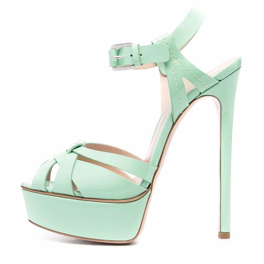 Peep Toe Platform Buckle Strap Sandals | Onlymaker Discount