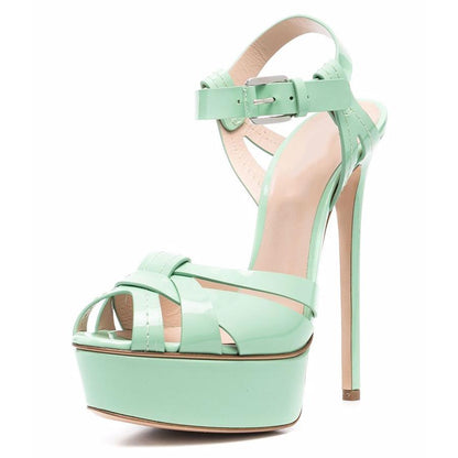 Peep Toe Platform Buckle Strap Sandals | Onlymaker Discount