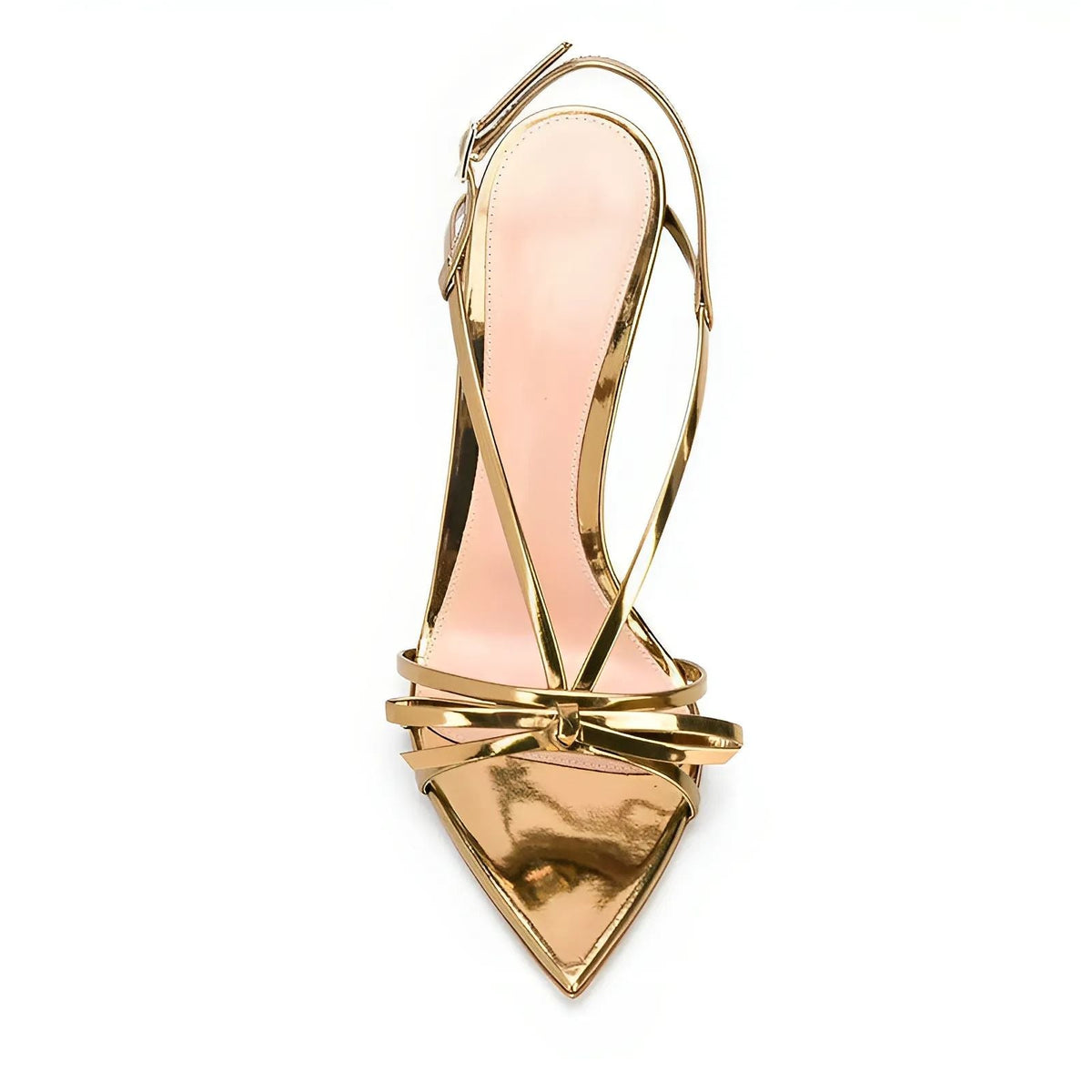 Pointed Toe Bow Slingback Stiletto Sandals | Onlymaker Best Seller