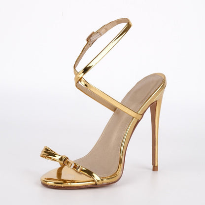Round Toe Bow Cross Strap Sandals | Onlymaker Smart Buy
