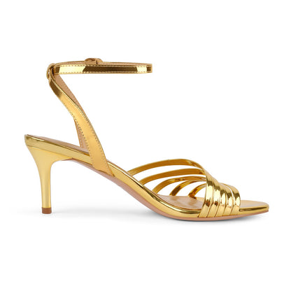 Round Toe Ankle Strap Patent Sandals | Onlymaker Recommended