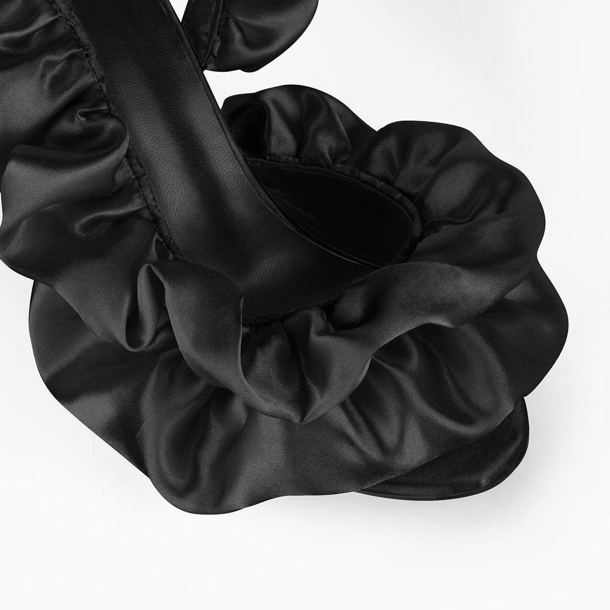 Round Toe Satin Slingback Sandals | Onlymaker Trusted