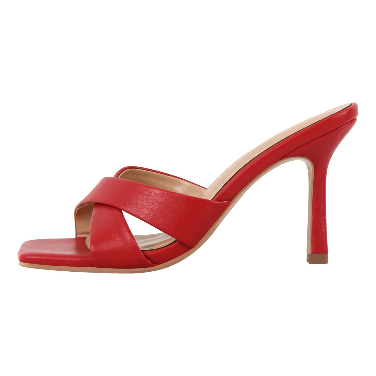 Square Toe Cross Band Sandals Mules | Onlymaker Featured