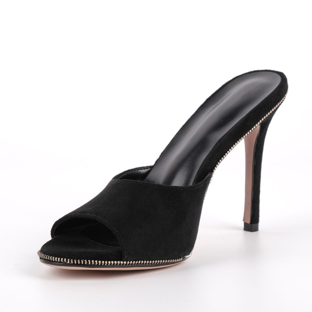 Suede Round Toe Slip On Sandals Mules | Onlymaker Customer Favorite