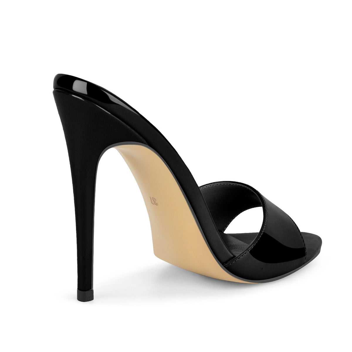 Pointed Toe Patent Leather Sandals Mules | Onlymaker Best Seller