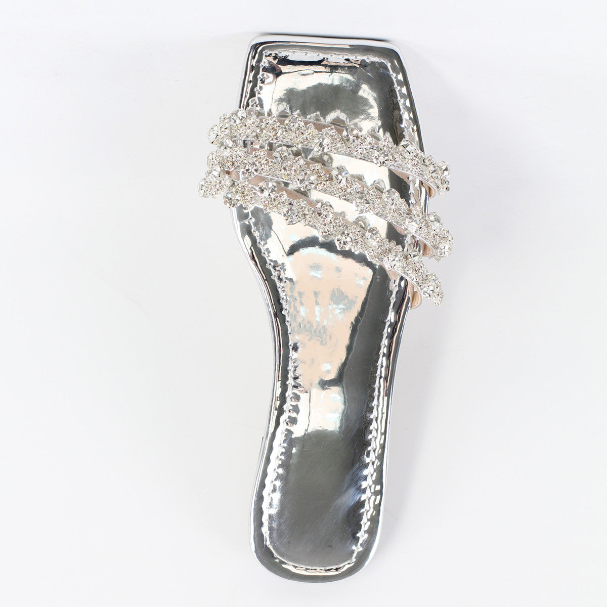 Rhinestone Straps Square Toe Flats | Onlymaker Top Pick