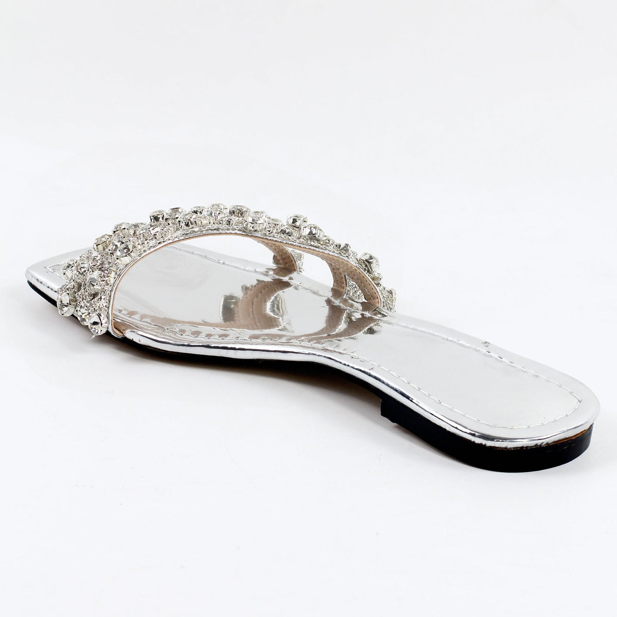 Rhinestone Straps Square Toe Flats | Onlymaker Top Pick