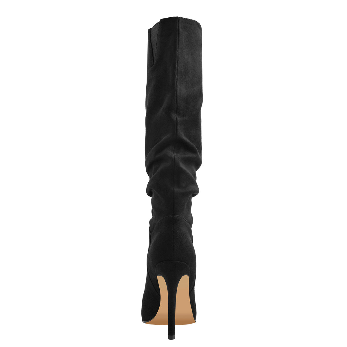 Black Pointed Toe Stiletto Suede Boots | Onlymaker Top Pick