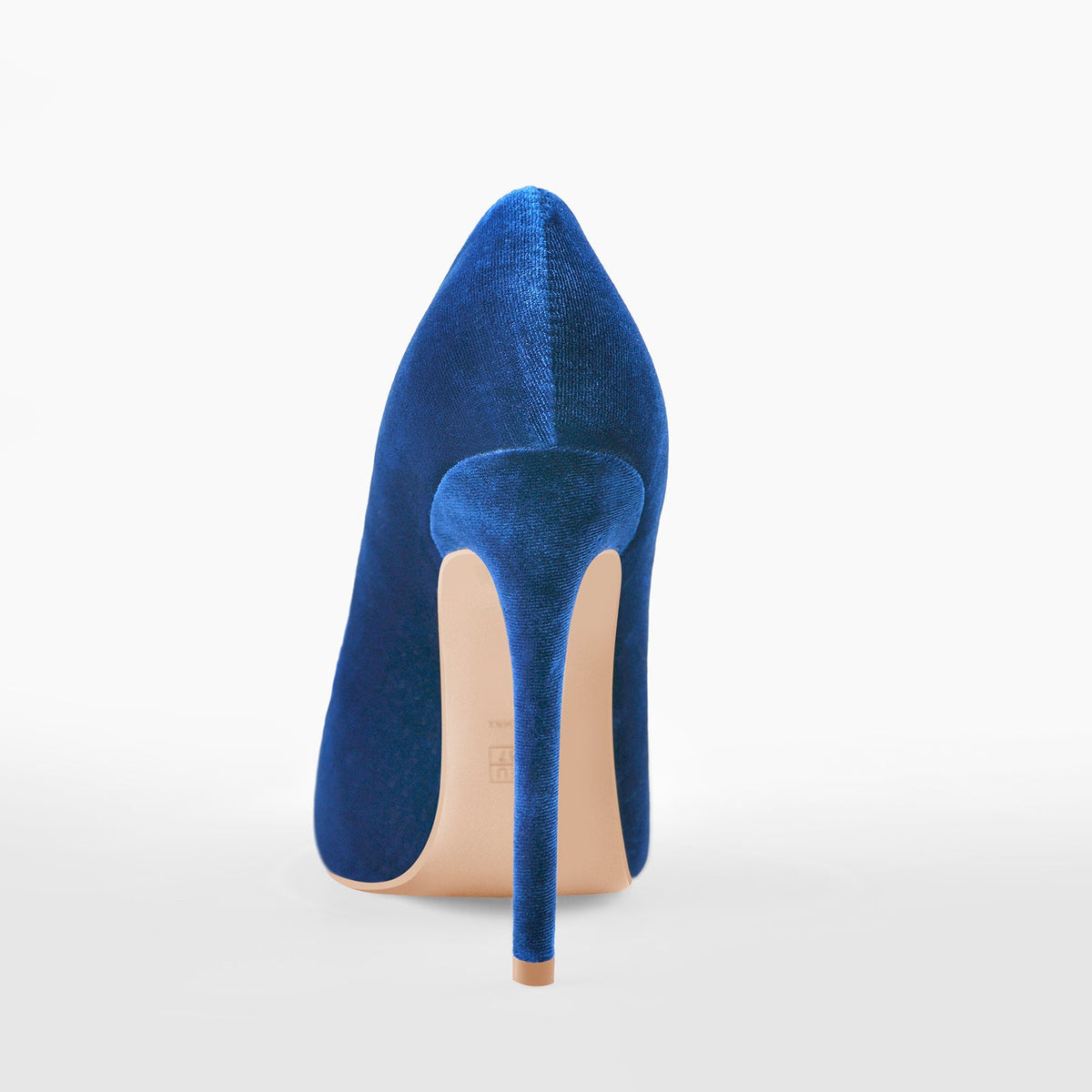 Pointed Toe Stiletto Slip-On Blue Velvet Pumps | Onlymaker Essential