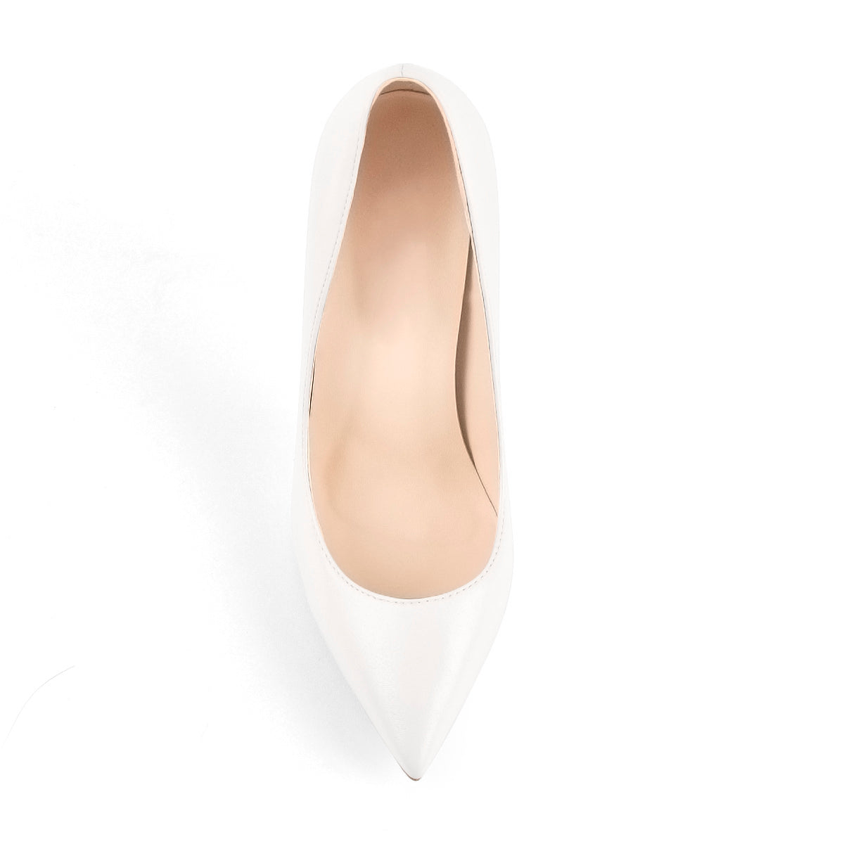 Matte White Pointed Toe Stiletto Pumps | Onlymaker Signature