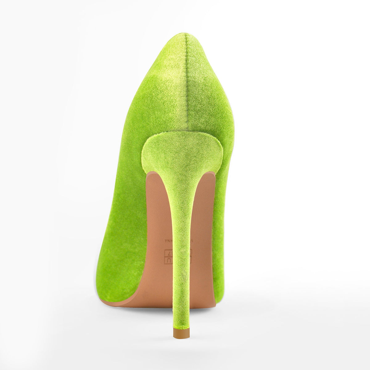 Pointed Toe Stiletto Slip-On Green Velvet Pumps | Onlymaker Recommended