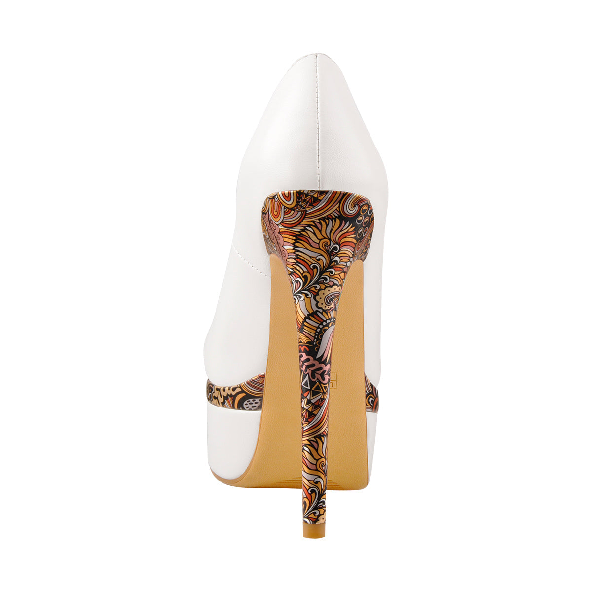 Double Platform Flower Print Stiletto High Heels | Onlymaker Trusted