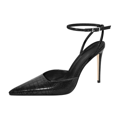 Pointed Toe Stiletto Ankle Strap Pumps | Onlymaker Great Value