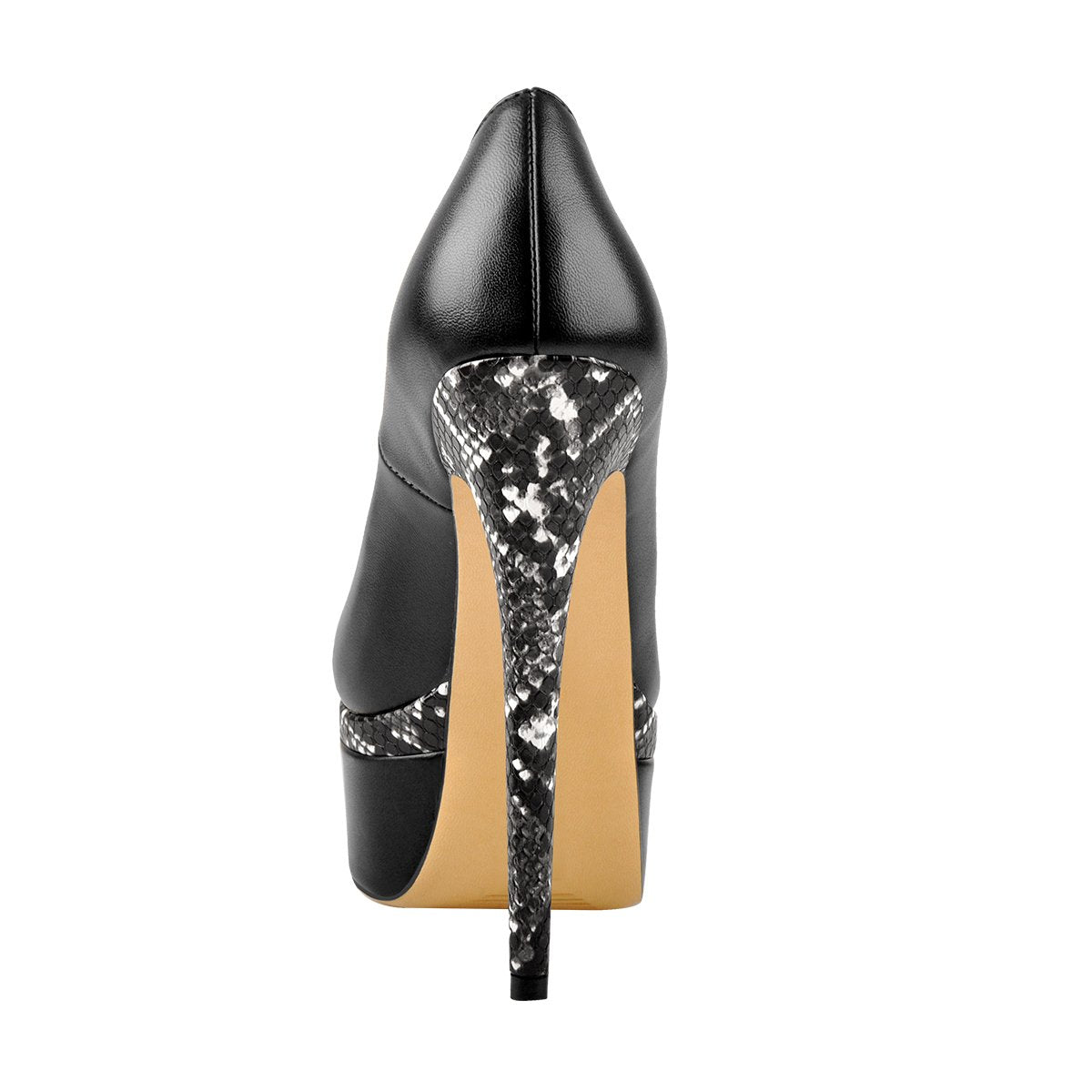 Snake Pattern Double Platform Stiletto Pumps | Onlymaker Great Value