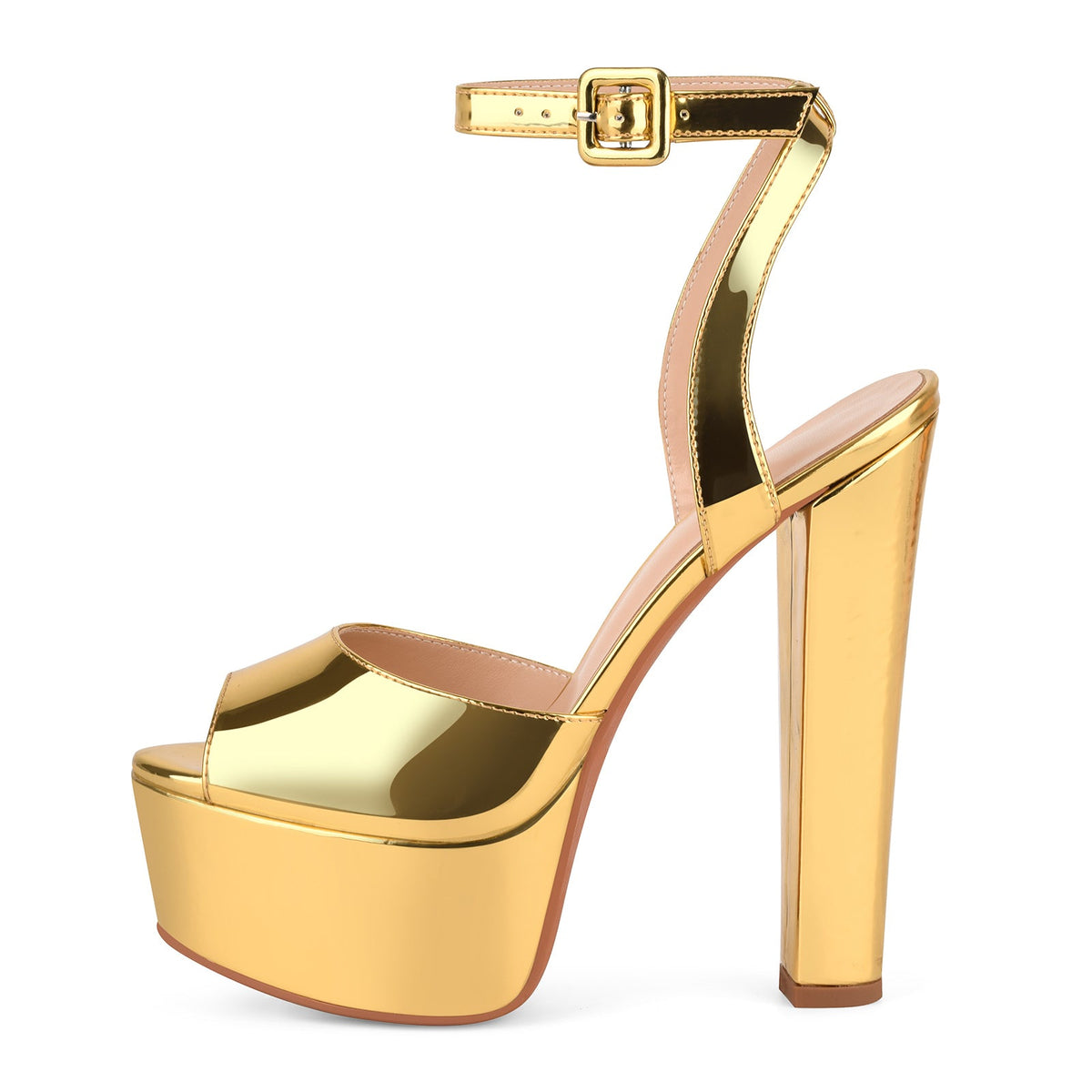 Platform Ankle Strap Chunky Heel Sandals | Onlymaker Everyday