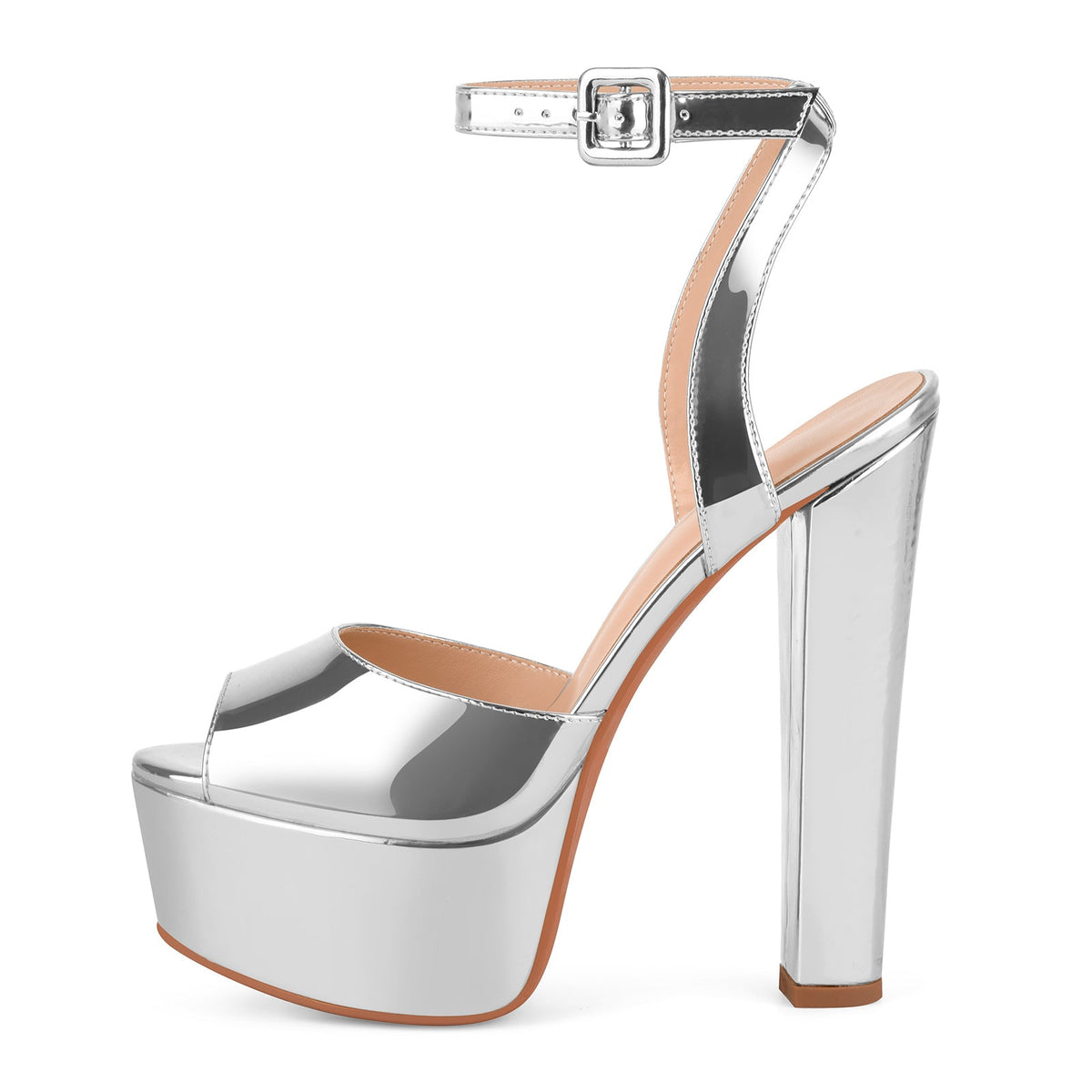 Platform Ankle Strap Chunky Heel Sandals | Onlymaker Everyday