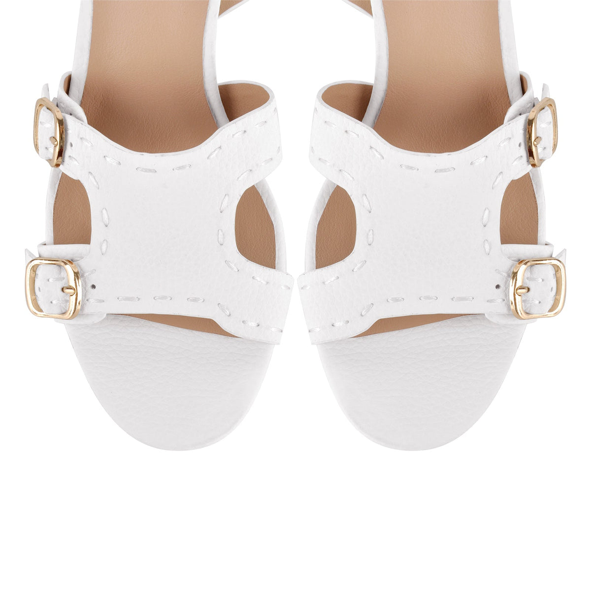 Round Toe Buckle Ankle Strap Chunky Sandals | Onlymaker Value
