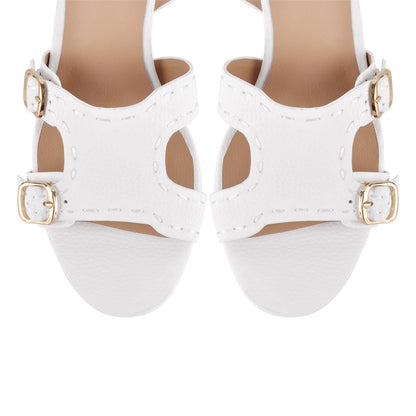Round Toe Buckle Ankle Strap Chunky Sandals | Onlymaker Value