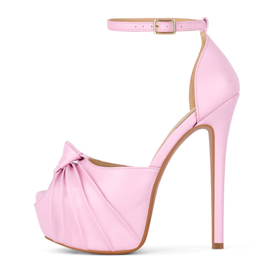 Peep Toe Platform Ankle Strap Stiletto Sandals | Onlymaker Best Price