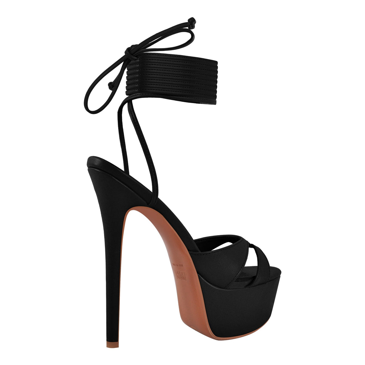 Platform Lace-up High Heel Sandals | Onlymaker New