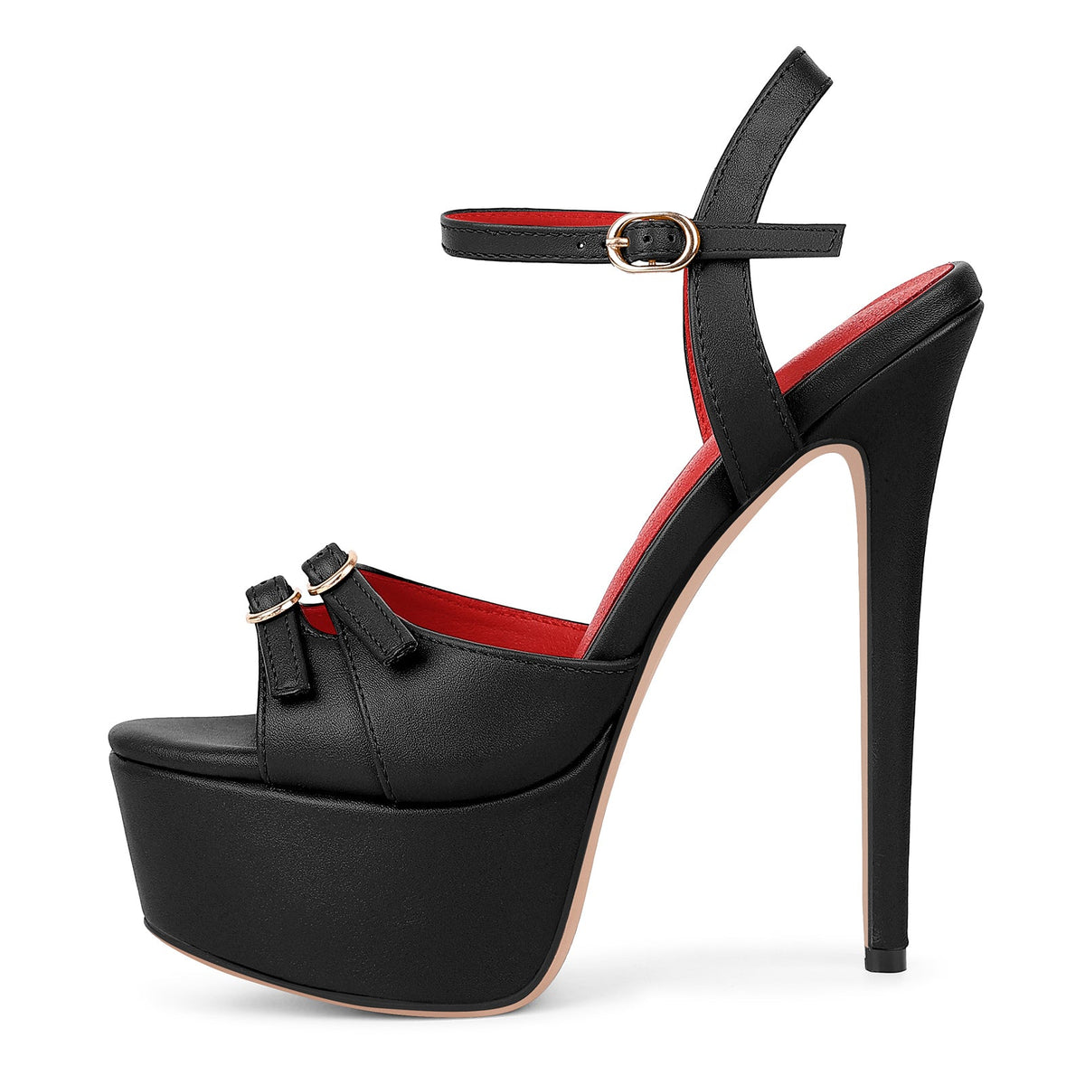 Platform Buckle Strap Stiletto Sandals | Onlymaker Hot Sale