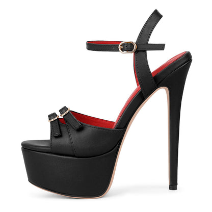 Platform Buckle Strap Stiletto Sandals | Onlymaker Hot Sale