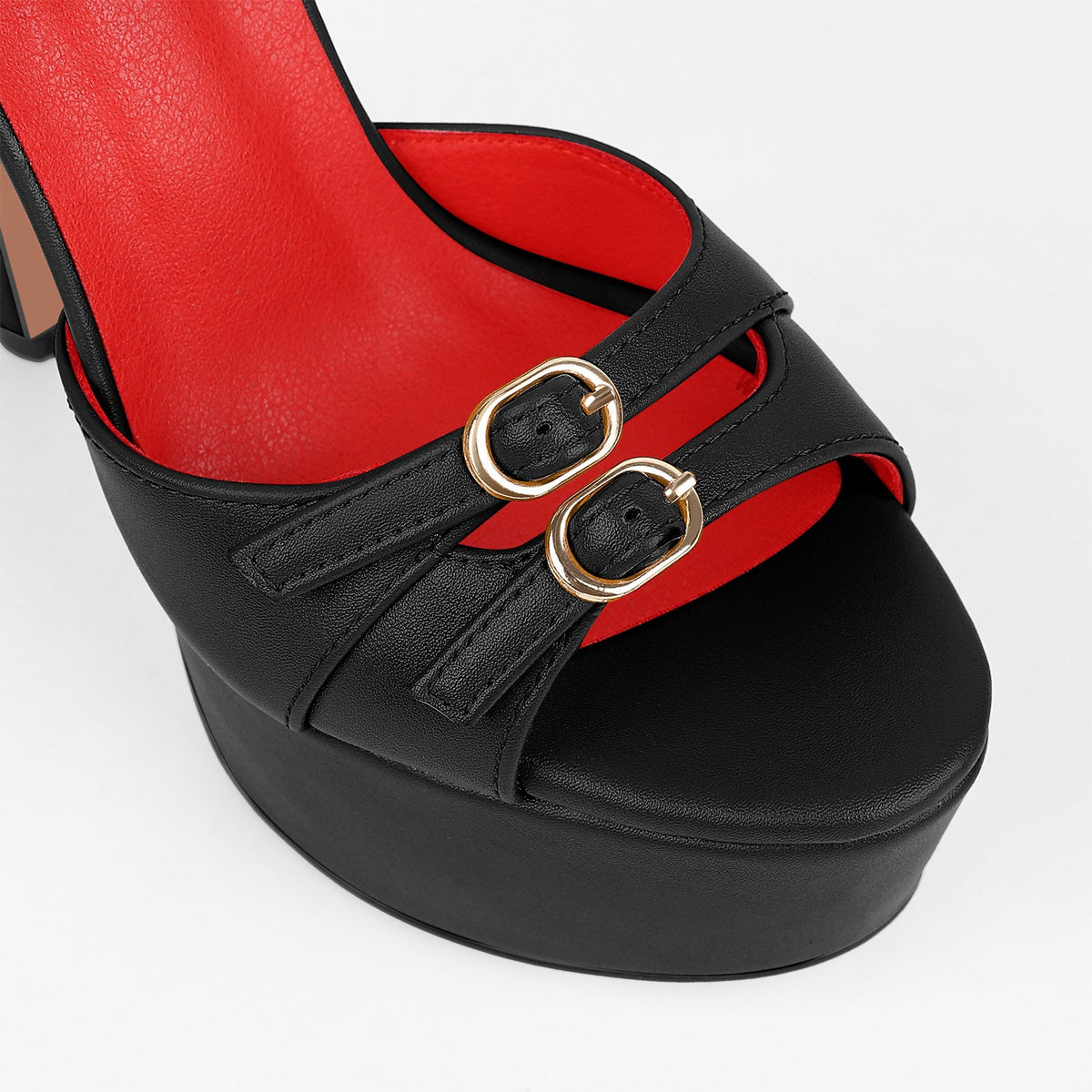 Platform Buckle Strap Stiletto Sandals | Onlymaker Hot Sale