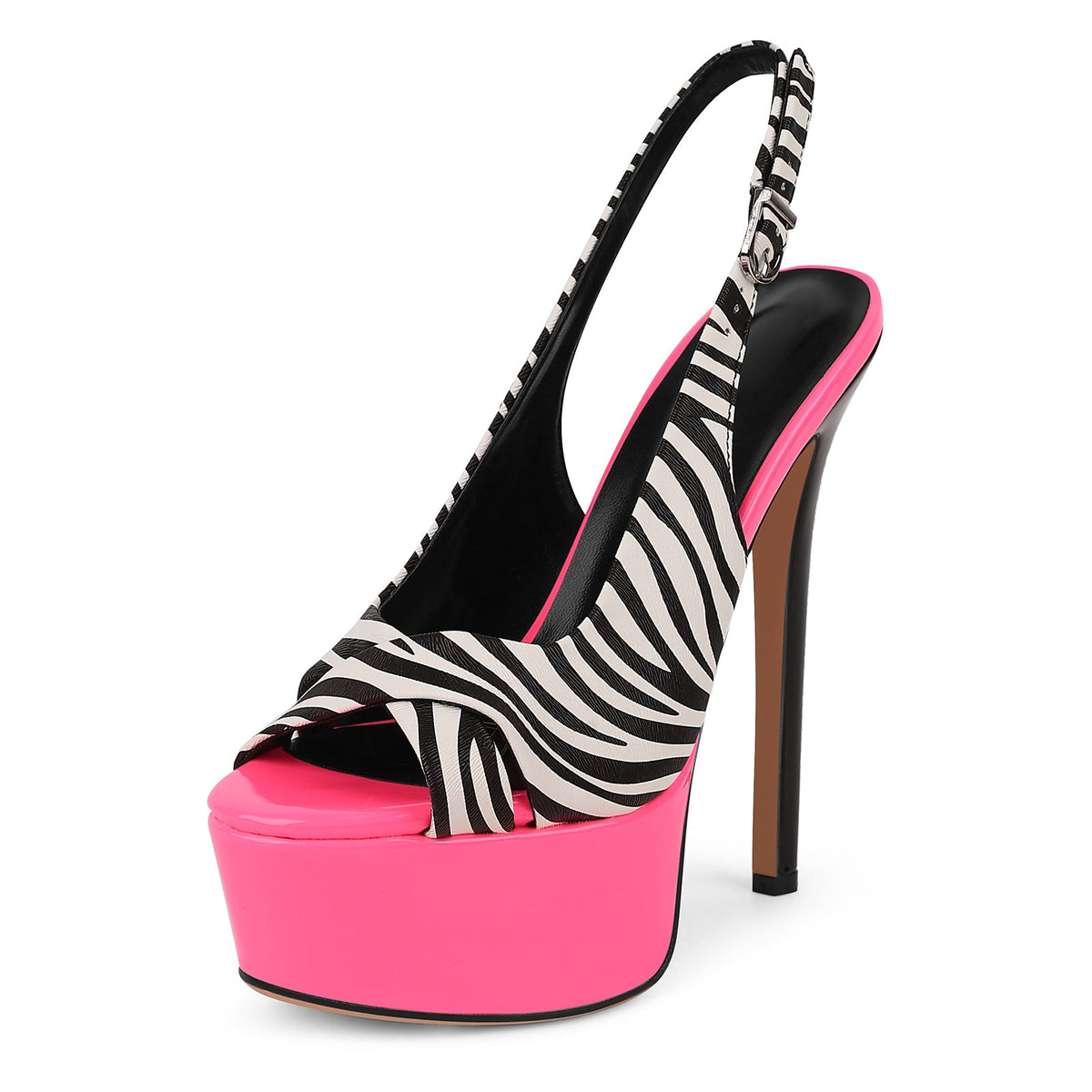Peep Toe Platform Slingback Stiletto Sandals | Onlymaker Customer Favorite