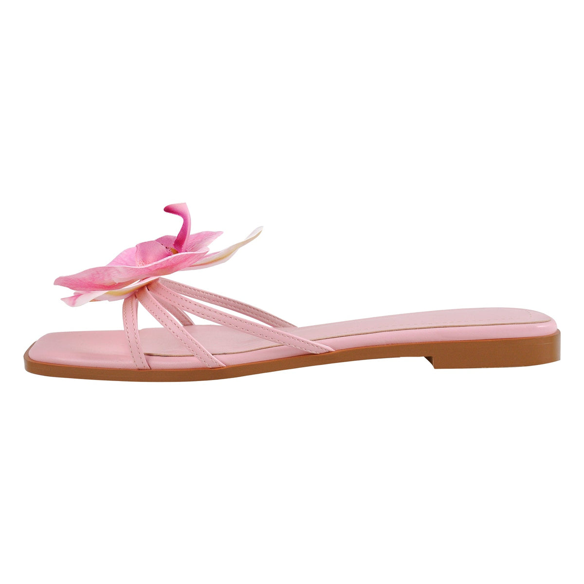 Flower Square Toe Sandals Flats | Onlymaker Everyday
