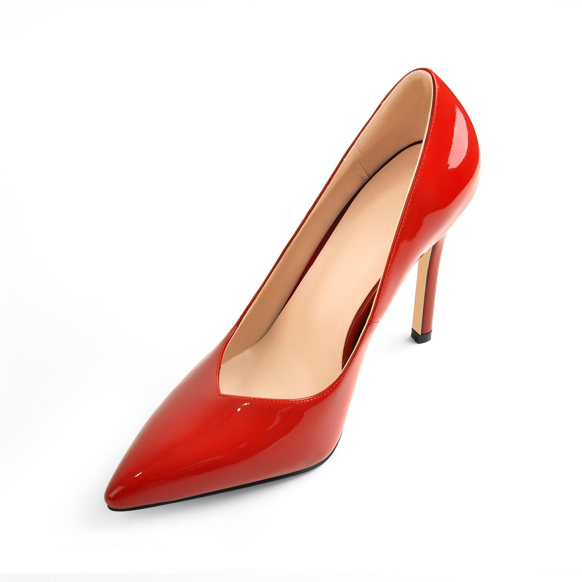 Red Pointed Toe Patent Leather High Heels Stiletto Pumps | Onlymaker Sale
