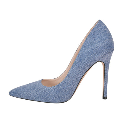 Denim Pointed Toe Stilettos Pumps | Onlymaker Best Price