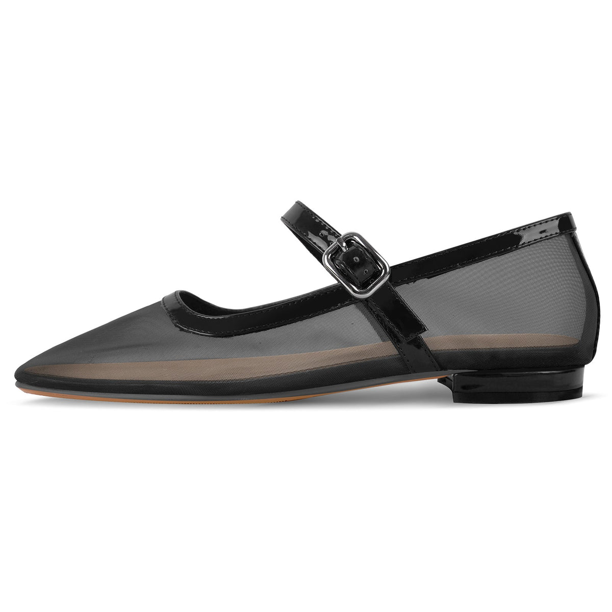 Mesh Square Toe Mary Jane Ballet Flats | Onlymaker Everyday