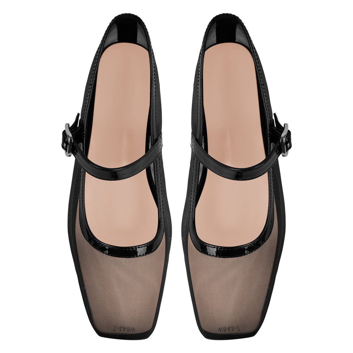 Mesh Square Toe Mary Jane Ballet Flats | Onlymaker Everyday